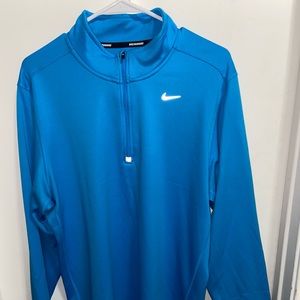 Beautiful Nike dry fit zip up sweater baby blue